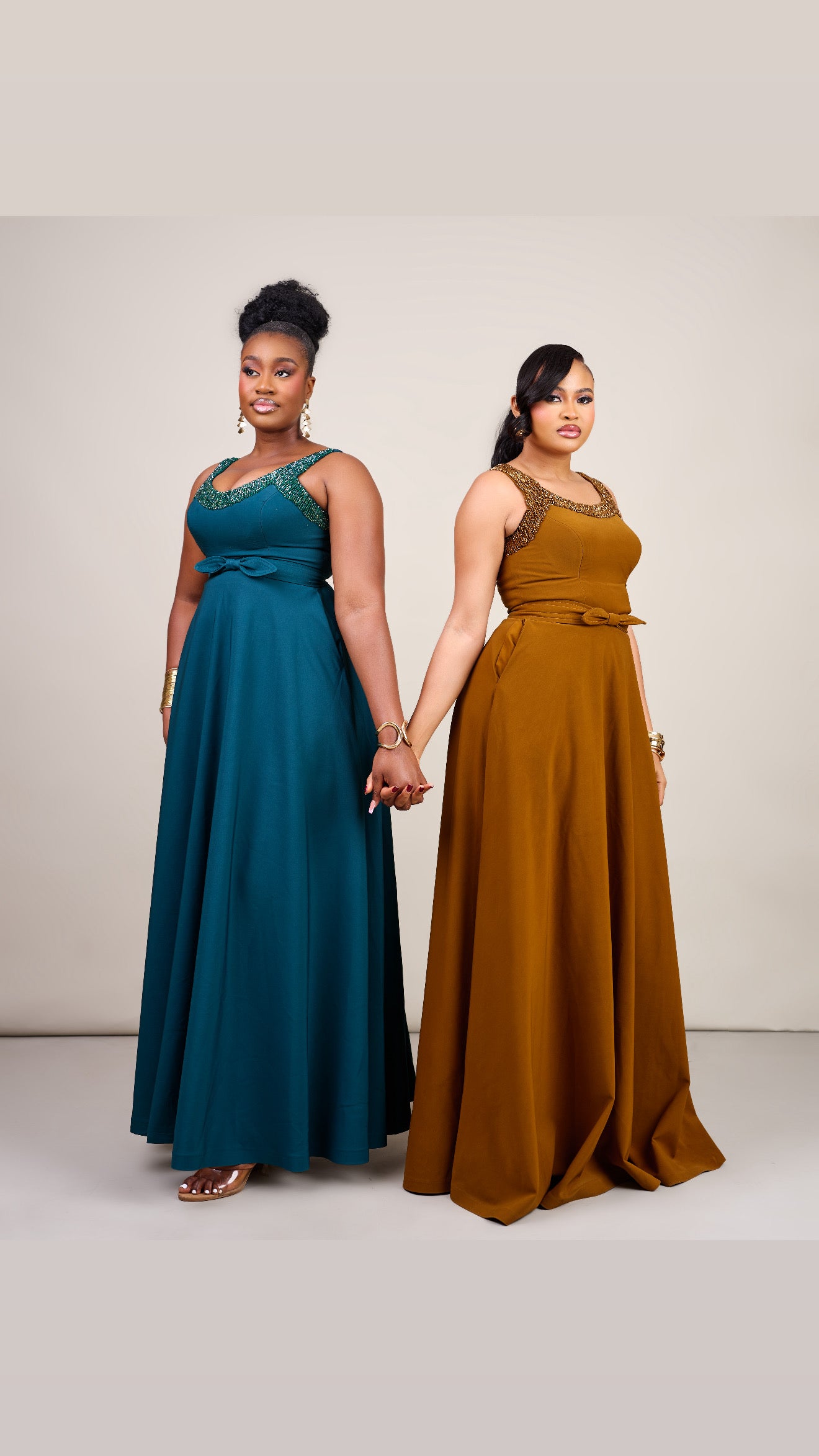 BELLE LUXURY HAND BEADED MAXI DRESS