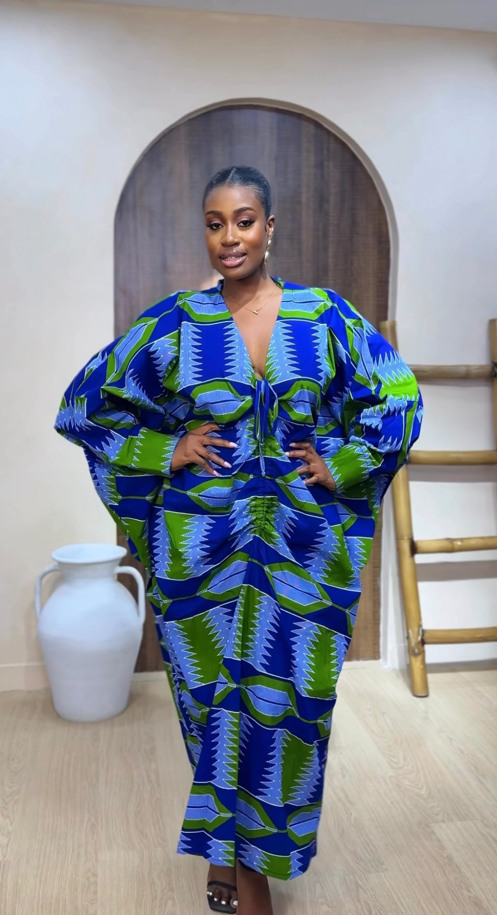ASEDA AFRICAN TRIBAL PRINT KAFTAN MAXI DRESS