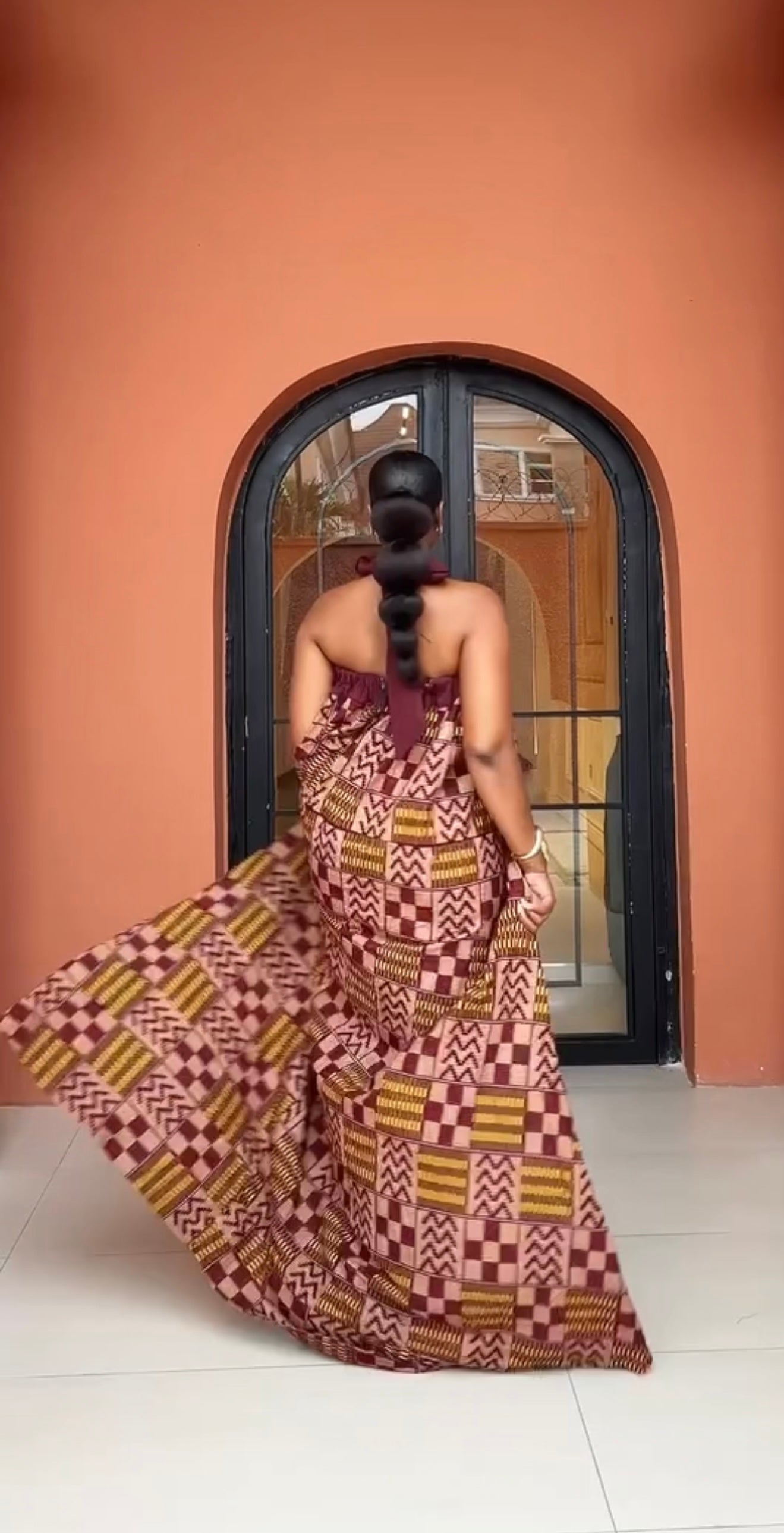 african print halter dress Mera African Print maxi dress for women