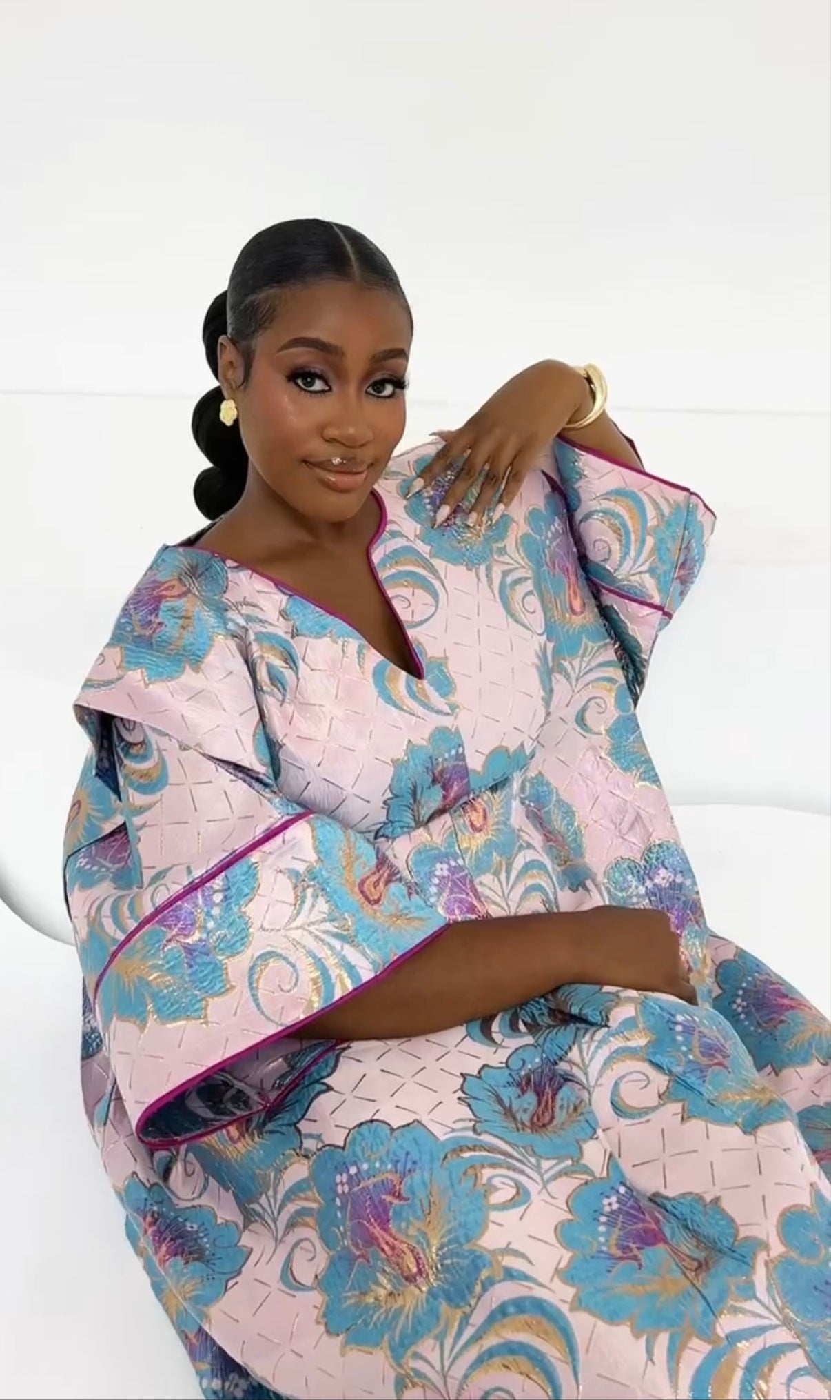 LUXURY HANDCRAFTED KAFTAN BOUBOU IN PREMIUM BROCADE - MALIKA