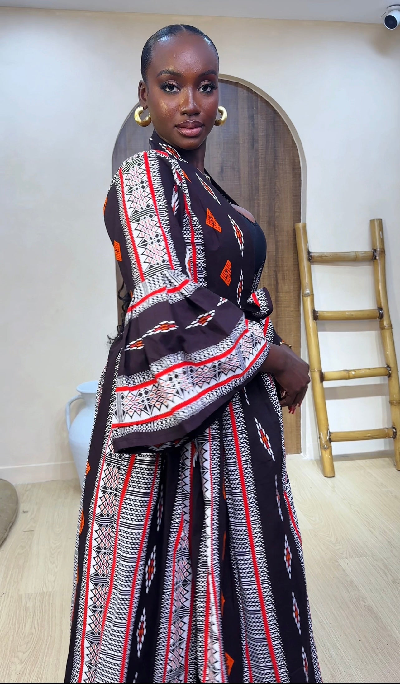 GETI AFRICAN TRIBAL PRINT KIMONO