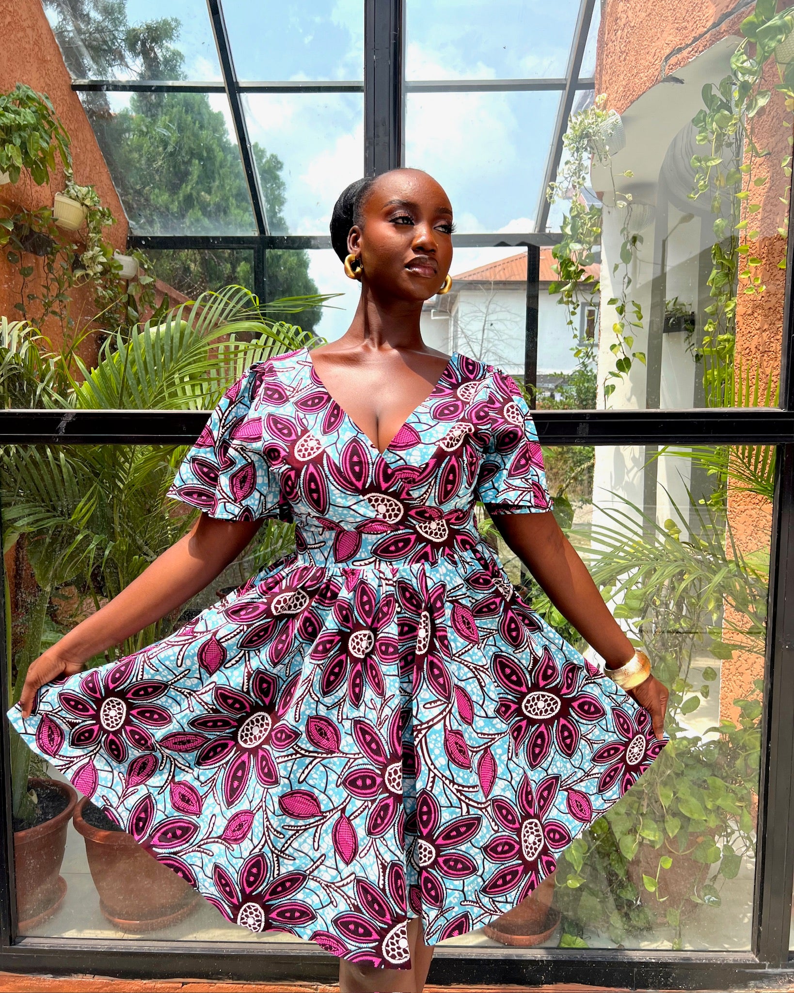 print flare dress Plot Twist Fit & Flare Dress