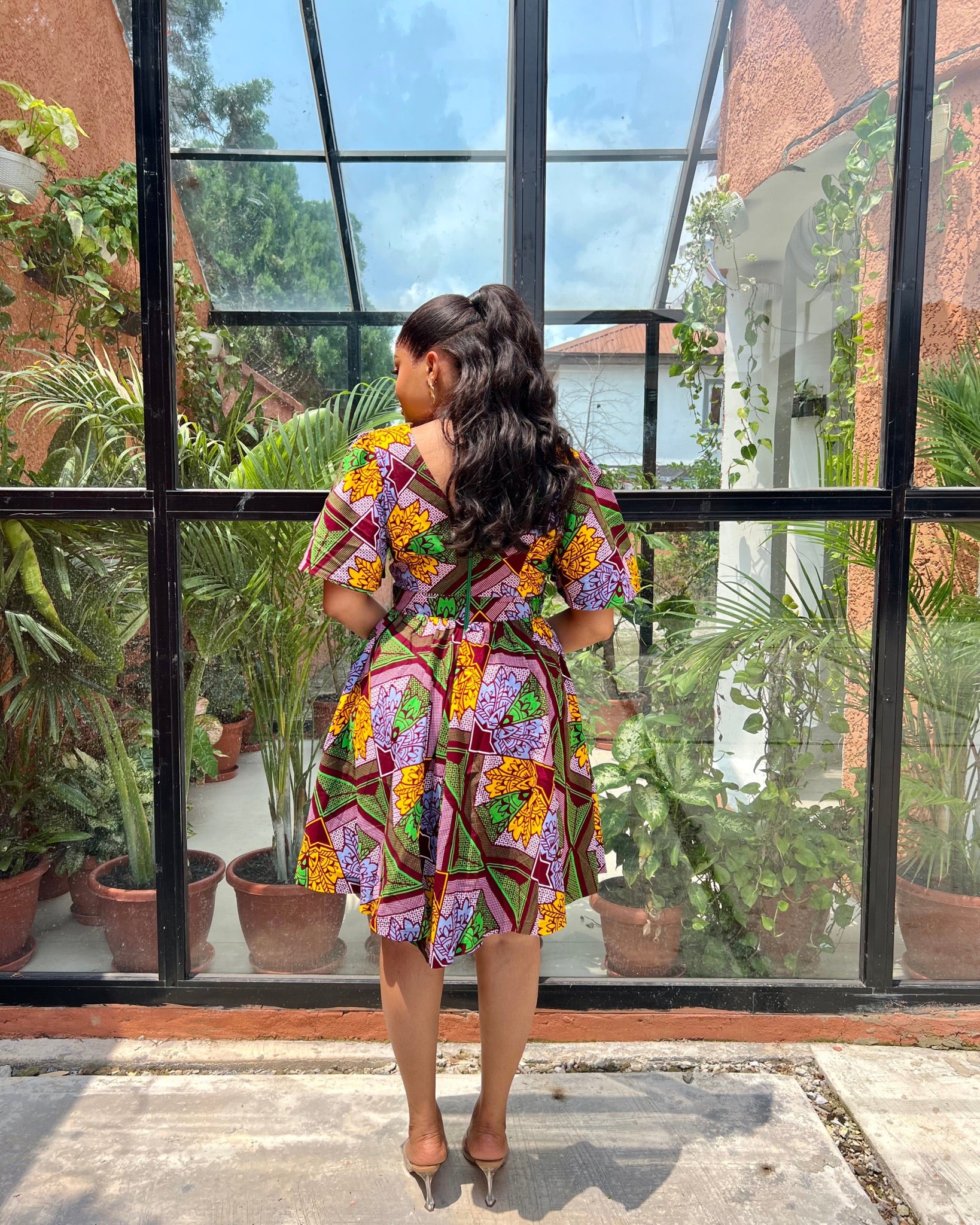 african print short flared dresses African Print Mini Dress: Ankara Short Summer Dress